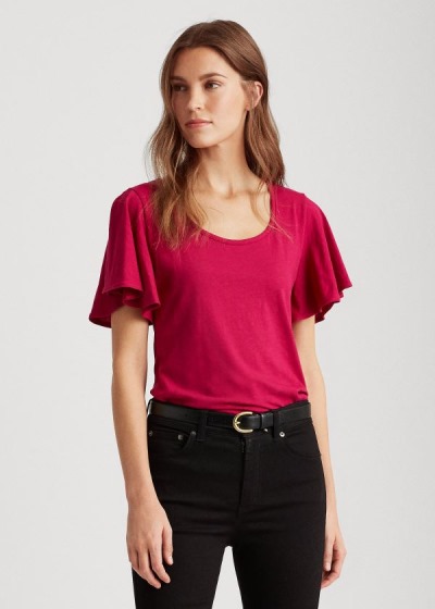 Women's Ralph Lauren Cotton Scoopneck T Shirts | 598246GEA